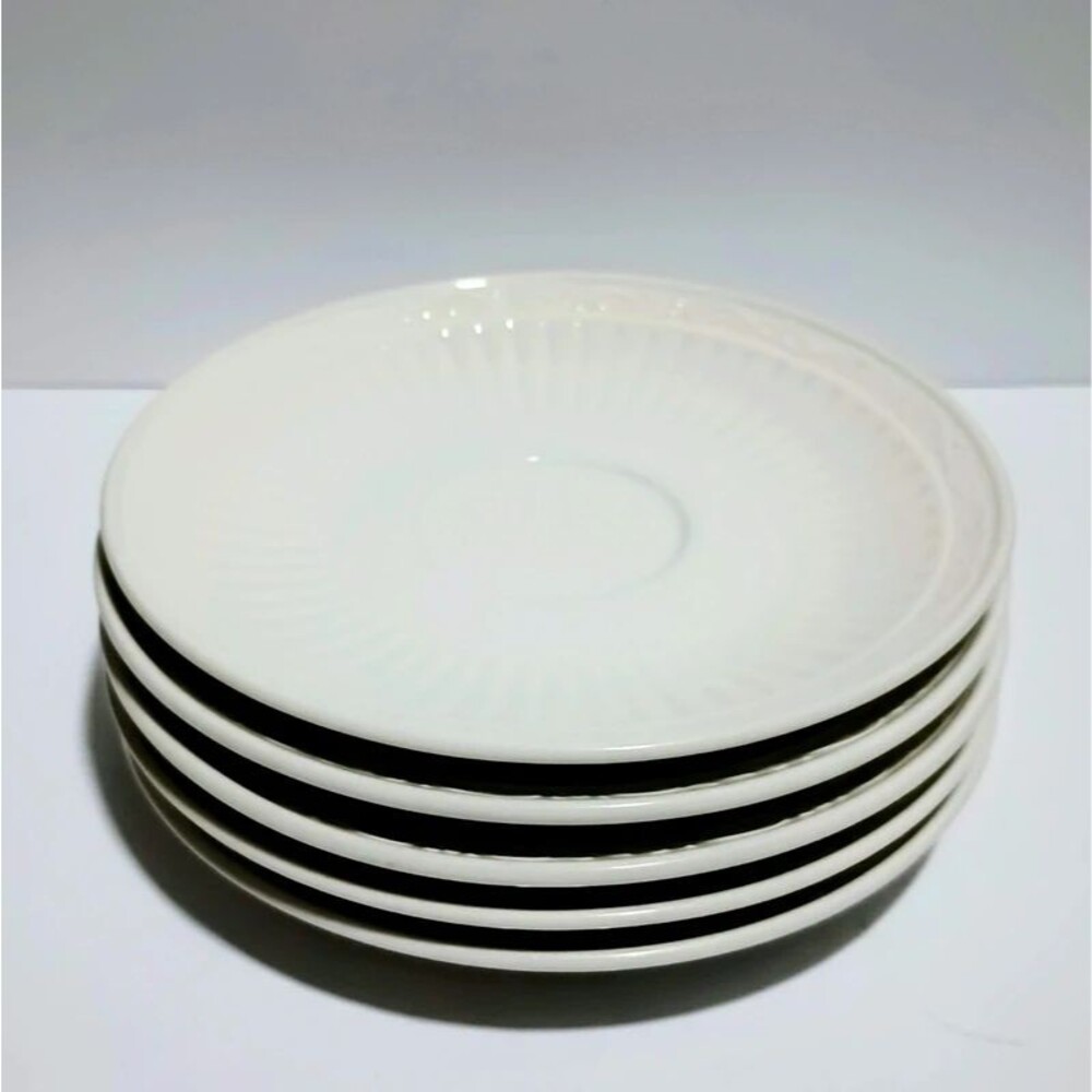 5 Mikasa Italian Countryside Saucer Plate Off White *BONUS*